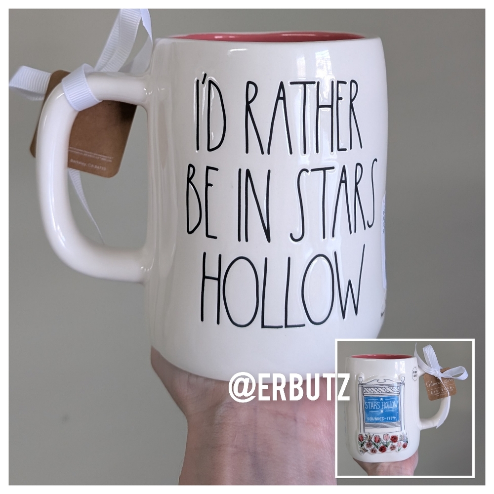 Rae Dunn x Gilmore Girls ID RATHER BE IN STARS HOLLOW Double Sided Town Sign Mug